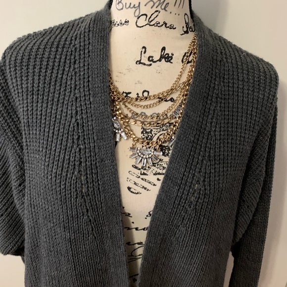 CCK wool blend cardigan woven sweater - Picture 3 of 11